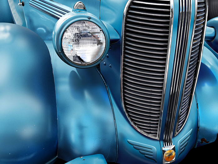 blue truck from cars movie