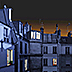 Paris Courtyard at Night